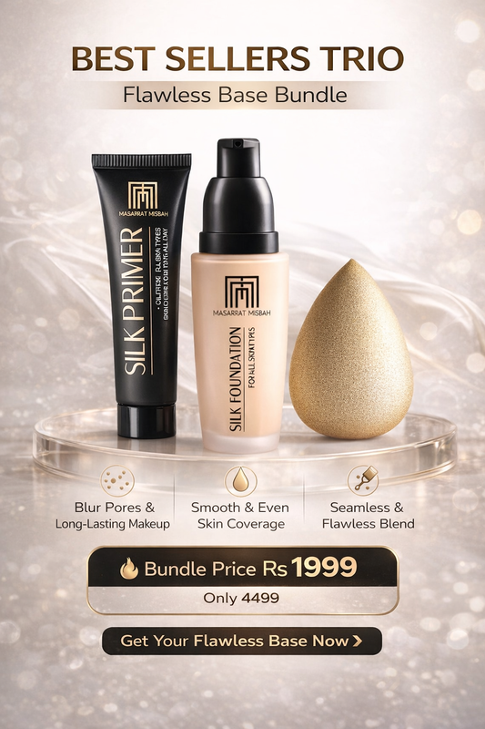 Flawless Base Bundle – Primer, Foundation & Beauty Sponge (Only Rs.1999)